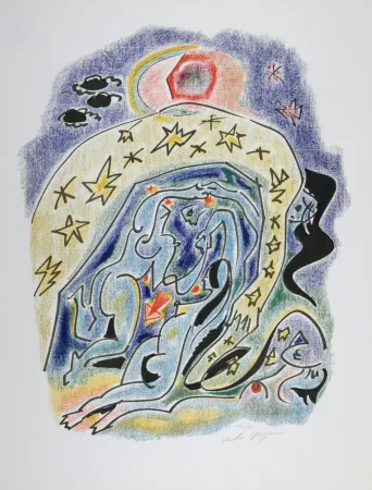 Lithografie Masson - Sonnets de Louise Labé #8, 1972 - Hand signed!