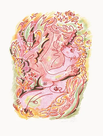 Lithografie Masson - Sonnets Louise Labé