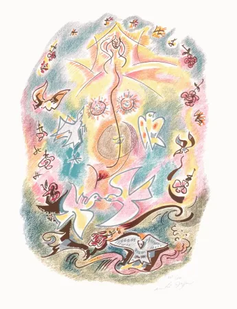 Lithografie Masson - Sonnets Louise Labé