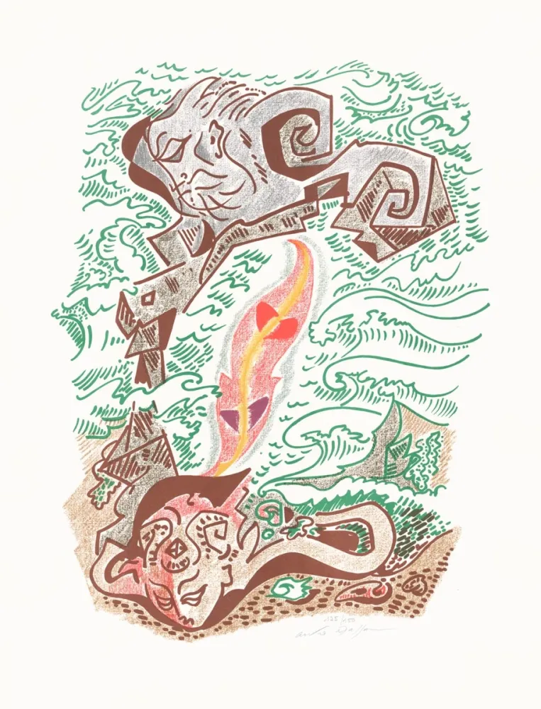 Lithografie Masson - Sonnets Louise Labé