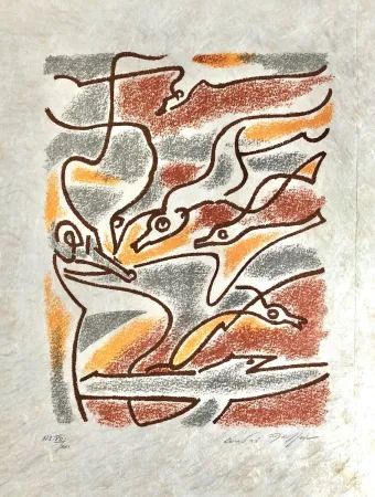 Lithografie Masson - Une étoile de craie