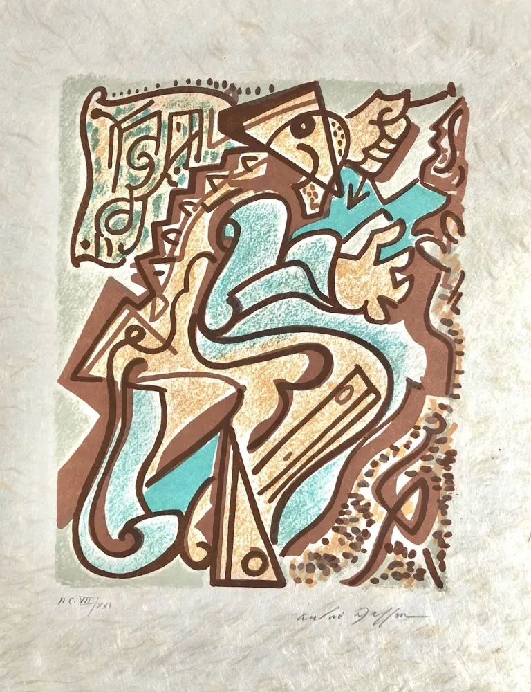 Lithografie Masson - Une étoile de craie