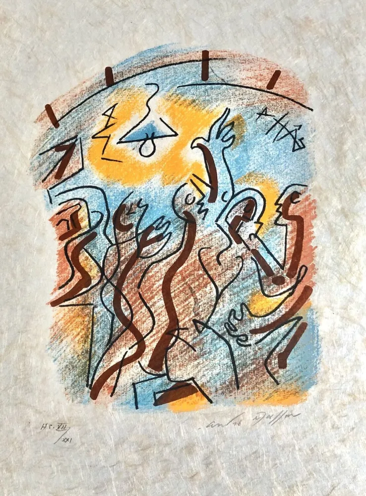 Lithografie Masson - Une étoile de craie