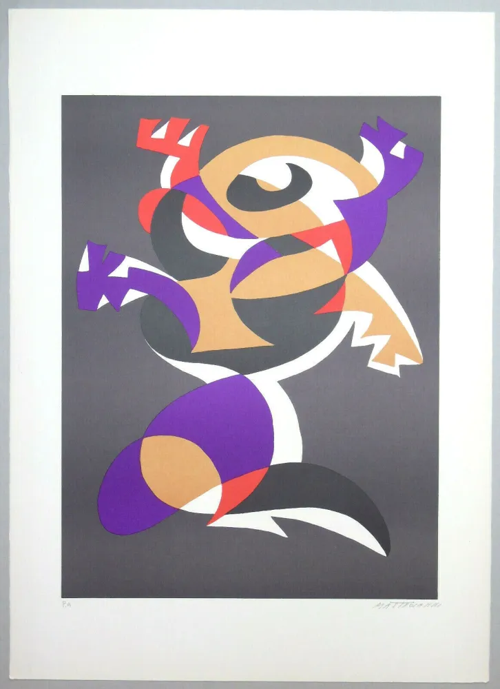 Lithografie Mastroianni  - Composizione