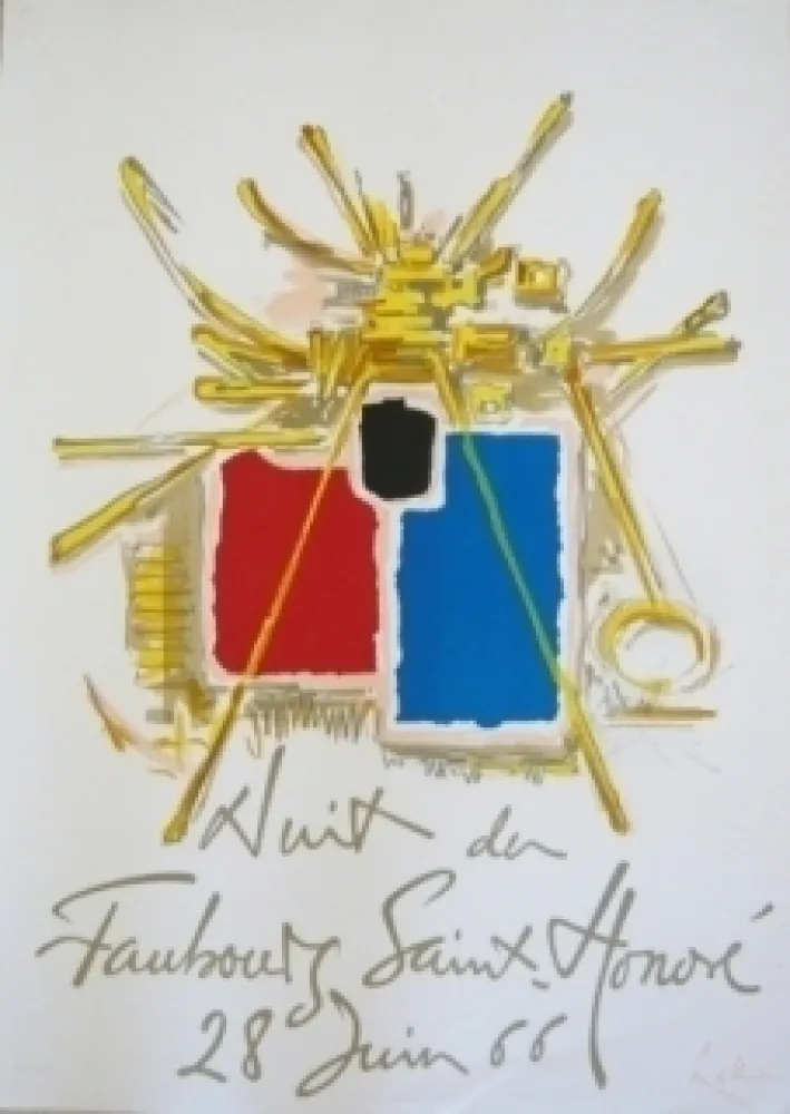 Poster Mathieu - Affiche Nuit du Faubourg Saint-Honoré 28 juin 66