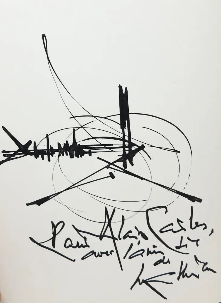 Geen Techniek Mathieu - Georges Mathieu (1921-2012). Encre et pinceau. Signé. 