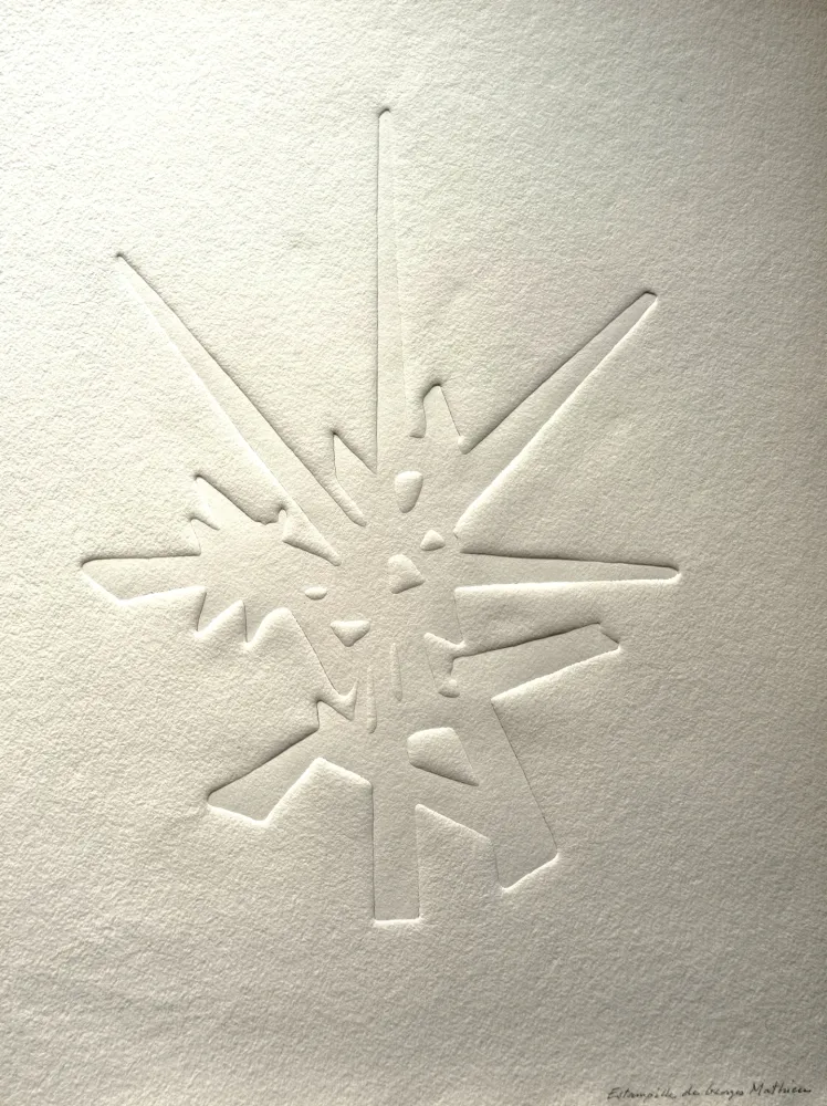 Reliëf Mathieu - Georges Mathieu (1921-2012) - Estampille signee a la main, '80-'90