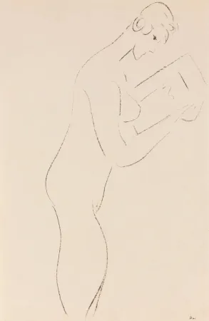 Lithografie Matisse - 113-Year-Old Lithograph La Lecture, nu de profil