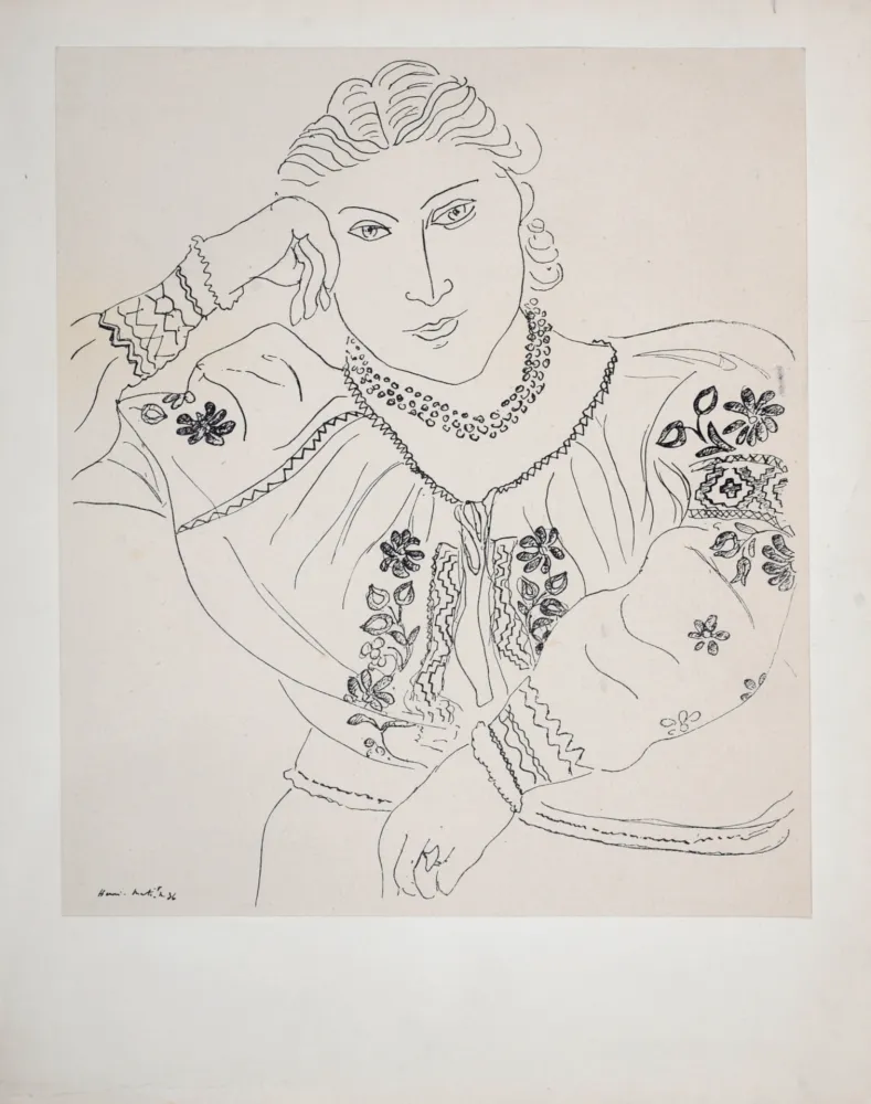 Lithografie Matisse (After) - Étude pour La Religieuse portugaise, 1936