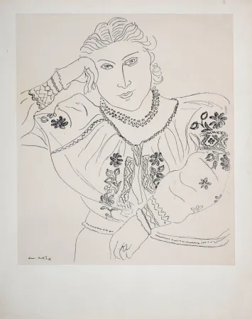 Lithografie Matisse (After) - Étude pour La Religieuse portugaise, 1936