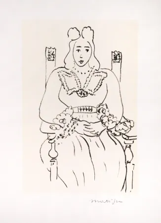 Poster Matisse (After) - Etude pour poème de Charles d'Orléans