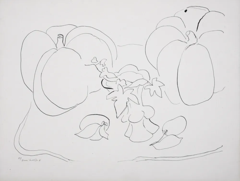Lithografie Matisse (After) - Nature morte aux citrouilles, 1943