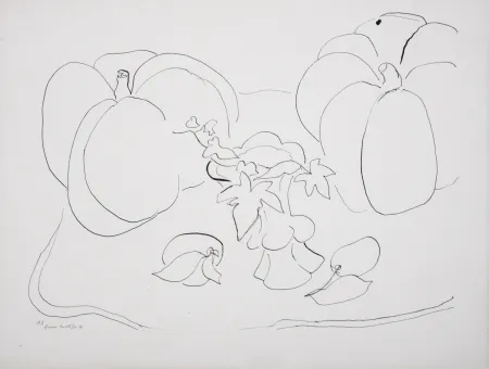 Lithografie Matisse (After) - Nature morte aux citrouilles, 1943