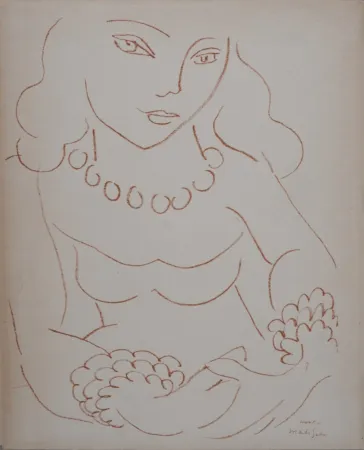 Lithografie Matisse (After) - Portrait de femme
