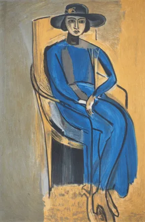 Lithografie Matisse - Elégante en robe bleu (Madame Greta Prozor)