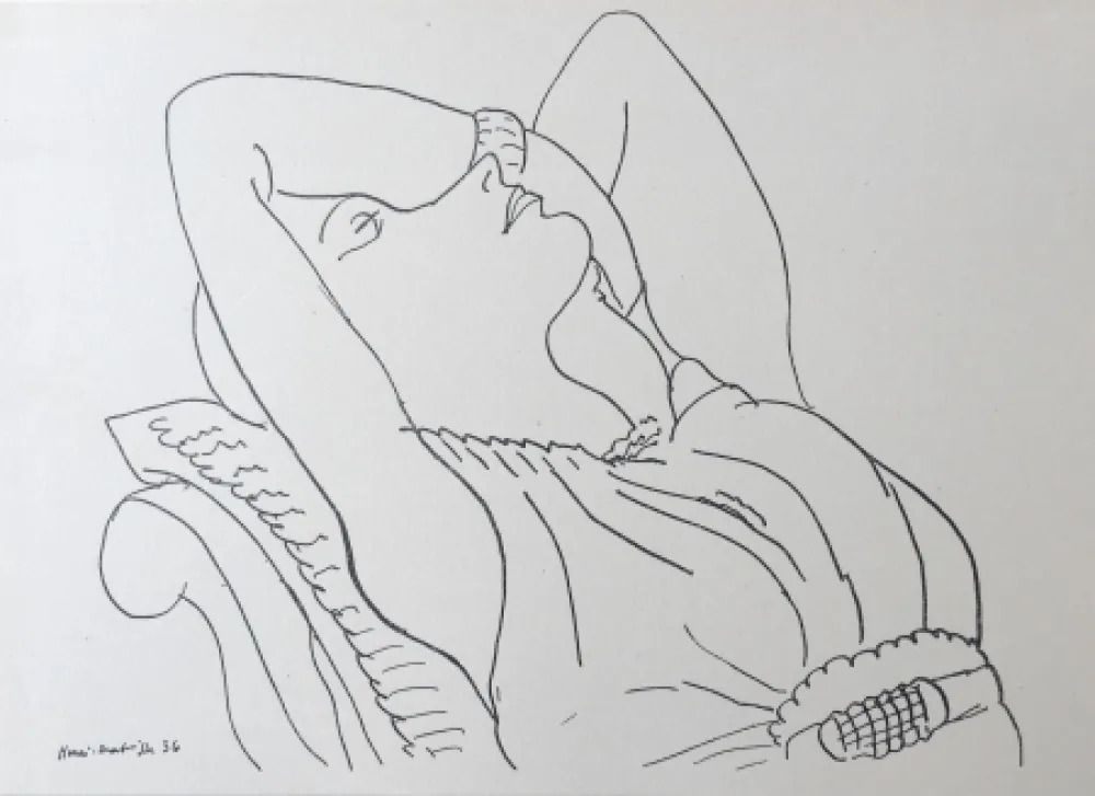 Lithografie Matisse - Femme sur canapé