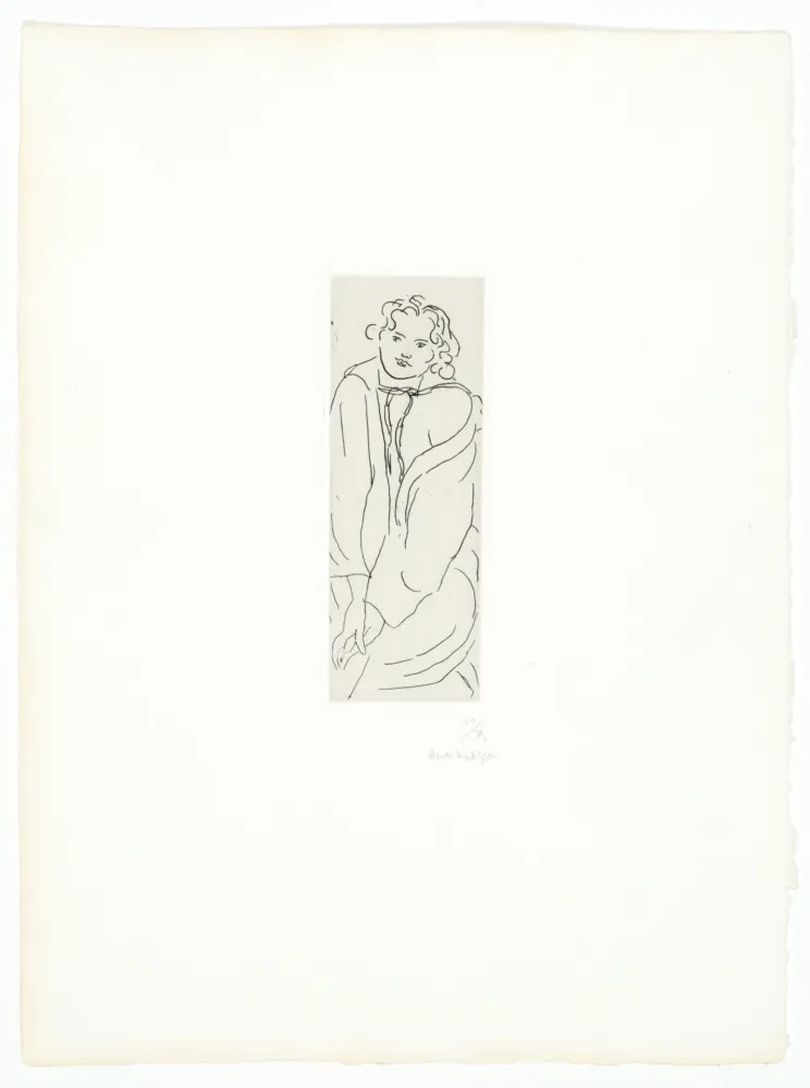 Gravure Matisse - Figure au peignoir