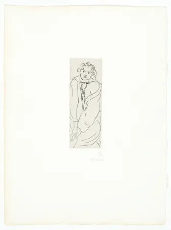 Gravure Matisse - Figure au peignoir
