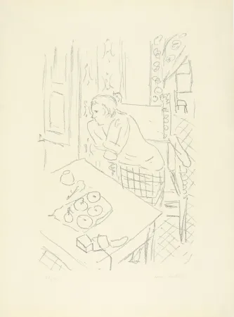 Lithografie Matisse - Figure dans un intérieur