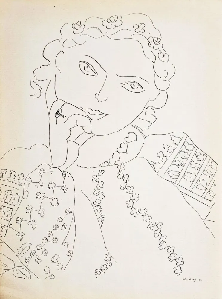 Heliogravure Matisse - Jeune fille