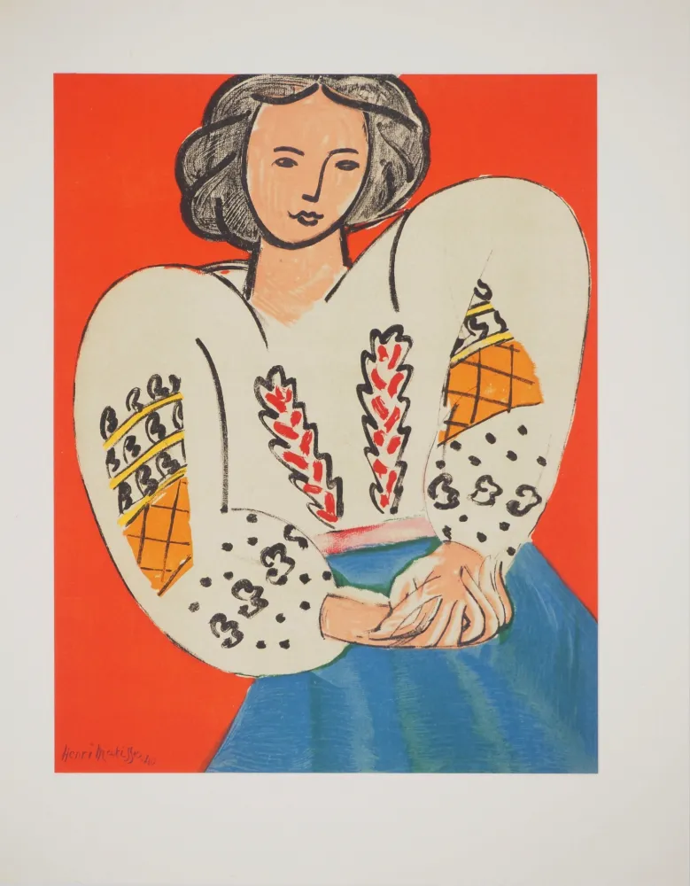 Lithografie Matisse - La blouse roumaine