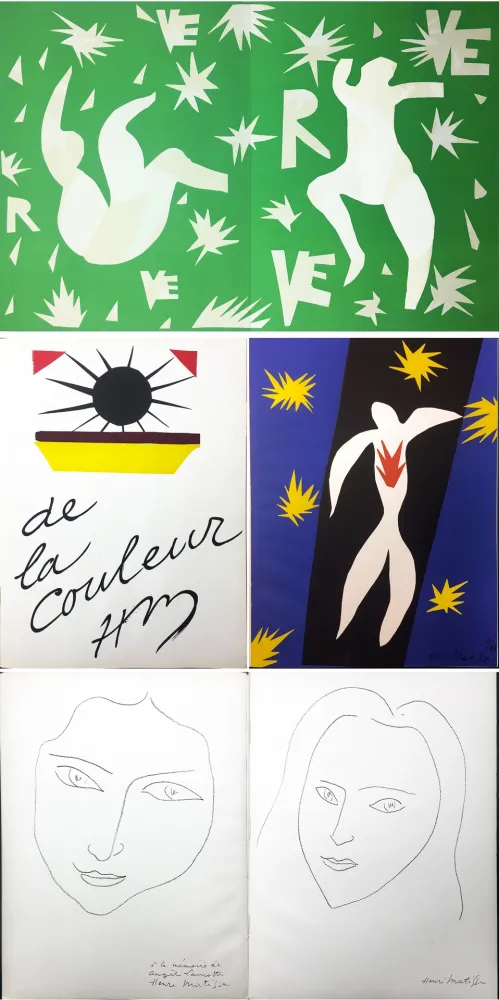 Geïllustreerd Boek Matisse - LA CHUTE D'ICARE. Verve. Vol. IV, No. 13. DE LA COULEUR (1945)