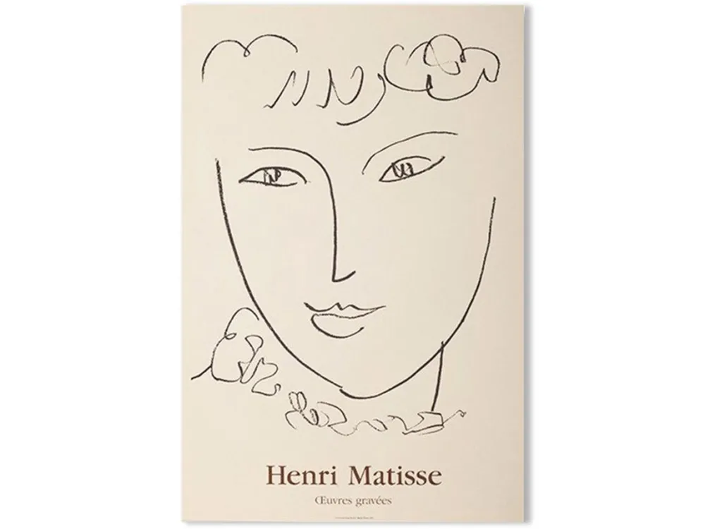 Lithografie Matisse - LA POMPADOUR. Affiche en lithographie pour l'exposition de 1951.
