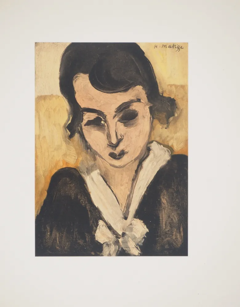 Lithografie Matisse - La robe au col blanc