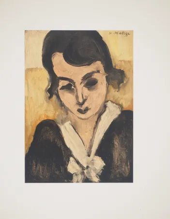 Lithografie Matisse - La robe au col blanc