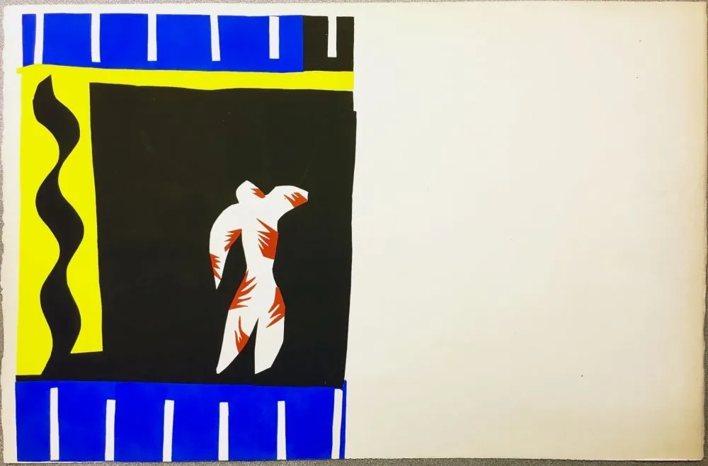 Lithografie Matisse - LE CLOWN. Pochoir original de Jazz (Frontispice de l'album. 1947)
