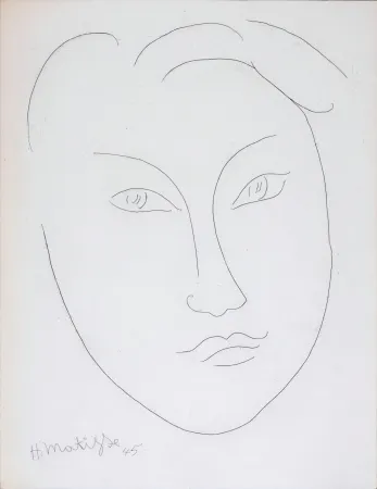 Ets Matisse - Masque de jeune garçon, 1946