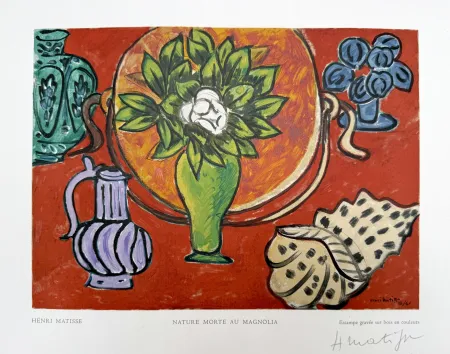 Houtsnede Matisse - Nature Morte au Magnolia 