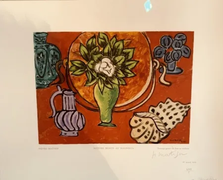 Houtsnede Matisse - Nature morte au Magnolia