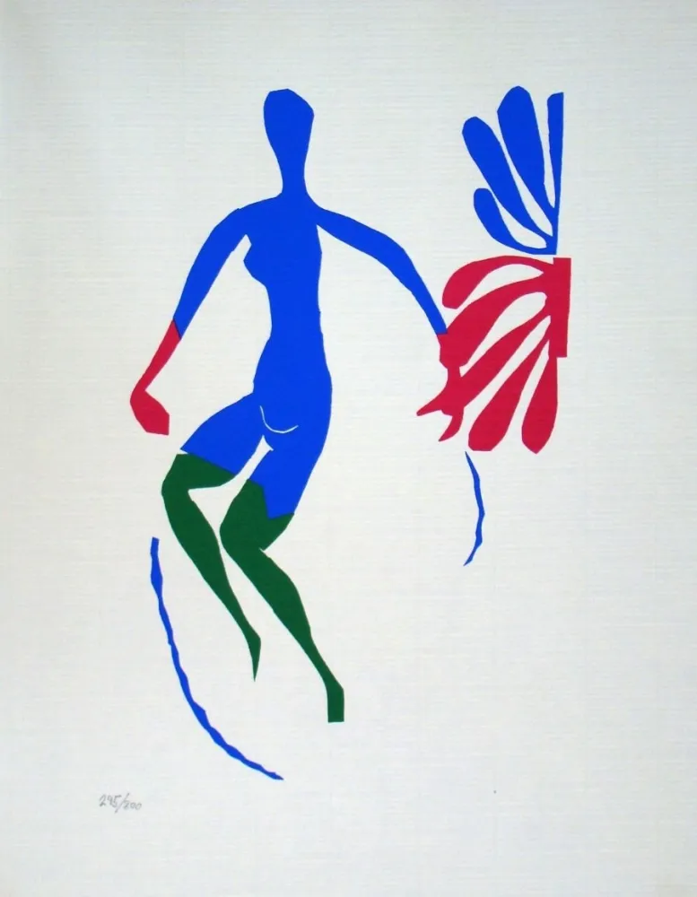 Lithografie Matisse - Nu bleu, avec des bas verts