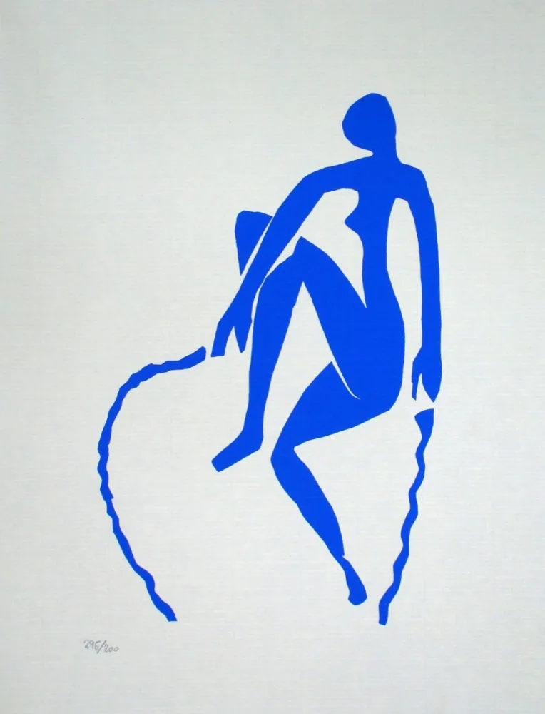 Lithografie Matisse - Nu bleu, sauteuse de corde