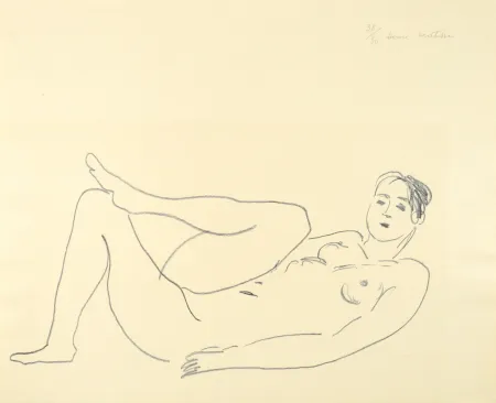 Lithografie Matisse - Nu couché, jambe repliée - Étude de jambes