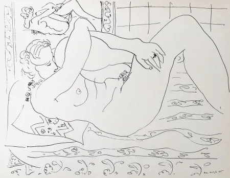 Lithografie Matisse - Nue allongée dans le miroir