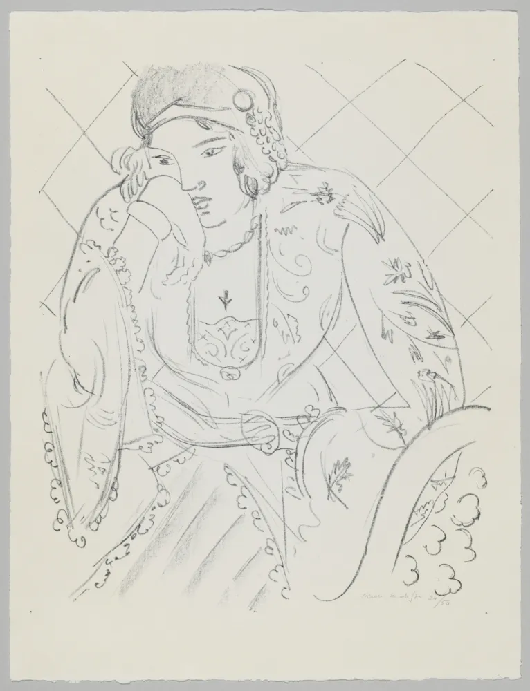 Lithografie Matisse - Orientale à la croix trifoliée