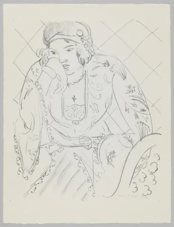 Lithografie Matisse - Orientale à la croix trifoliée