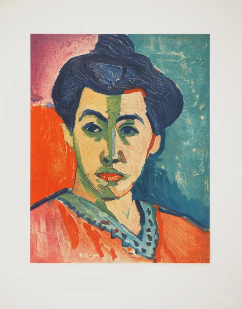 Lithografie Matisse - Portrait à la raie verte