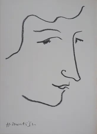Lithografie Matisse - Portrait de profi
