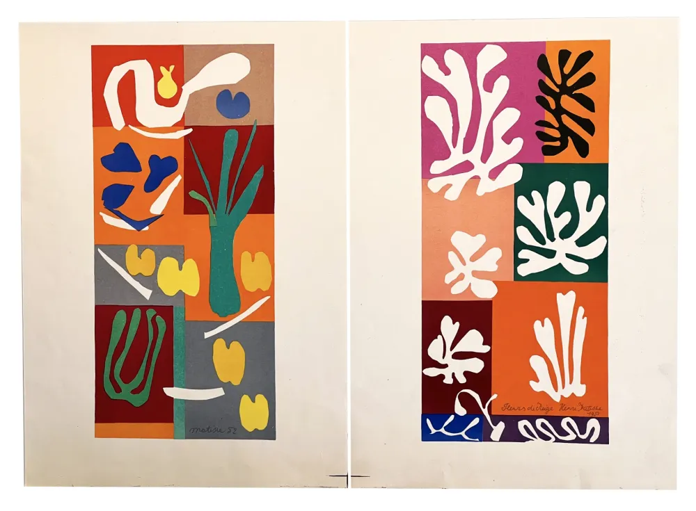 Lithografie Matisse - VÉGÉTAUX + FLEURS DE NEIGE (de Verve 35/36. 1958)