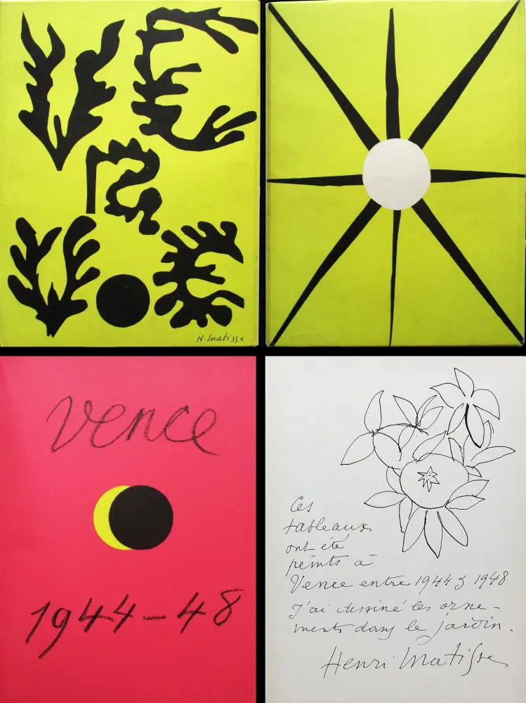 Geïllustreerd Boek Matisse - Verve n° 21-22. VENCE 1944-48. Couverture originale d'après les papiers découpés