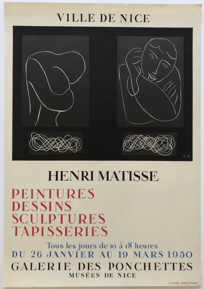 Lithografie Matisse - Ville de Nice - Galerie des Ponchettes