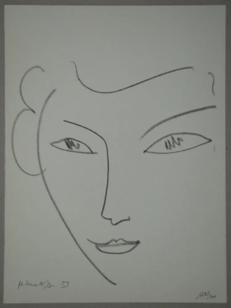 Lithografie Matisse - Visage
