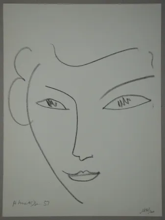 Lithografie Matisse - Visage