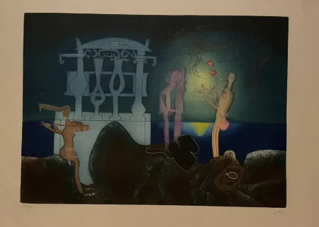 Ets En Aquatint Matta - 2 AM from L'Arc obscur des heures