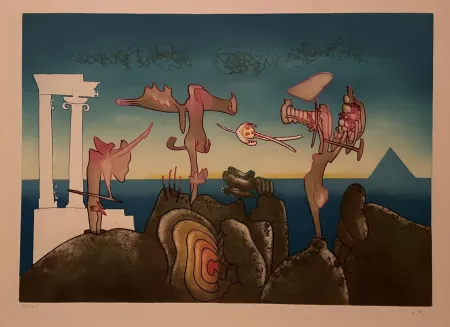 Ets En Aquatint Matta - 5 PM from L'arc obscur des heures