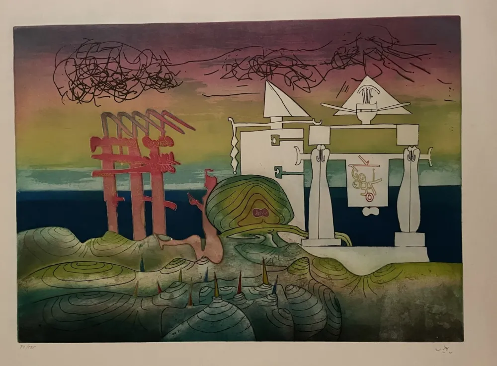 Ets En Aquatint Matta - 8 PM from L'Arc obscur des heures