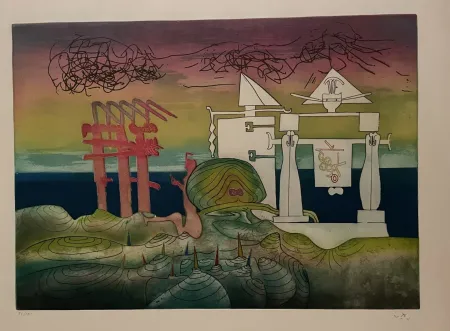 Ets En Aquatint Matta - 8 PM from L'Arc obscur des heures